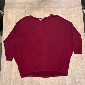 Peter Nygard Maroon Long Sleeve Top